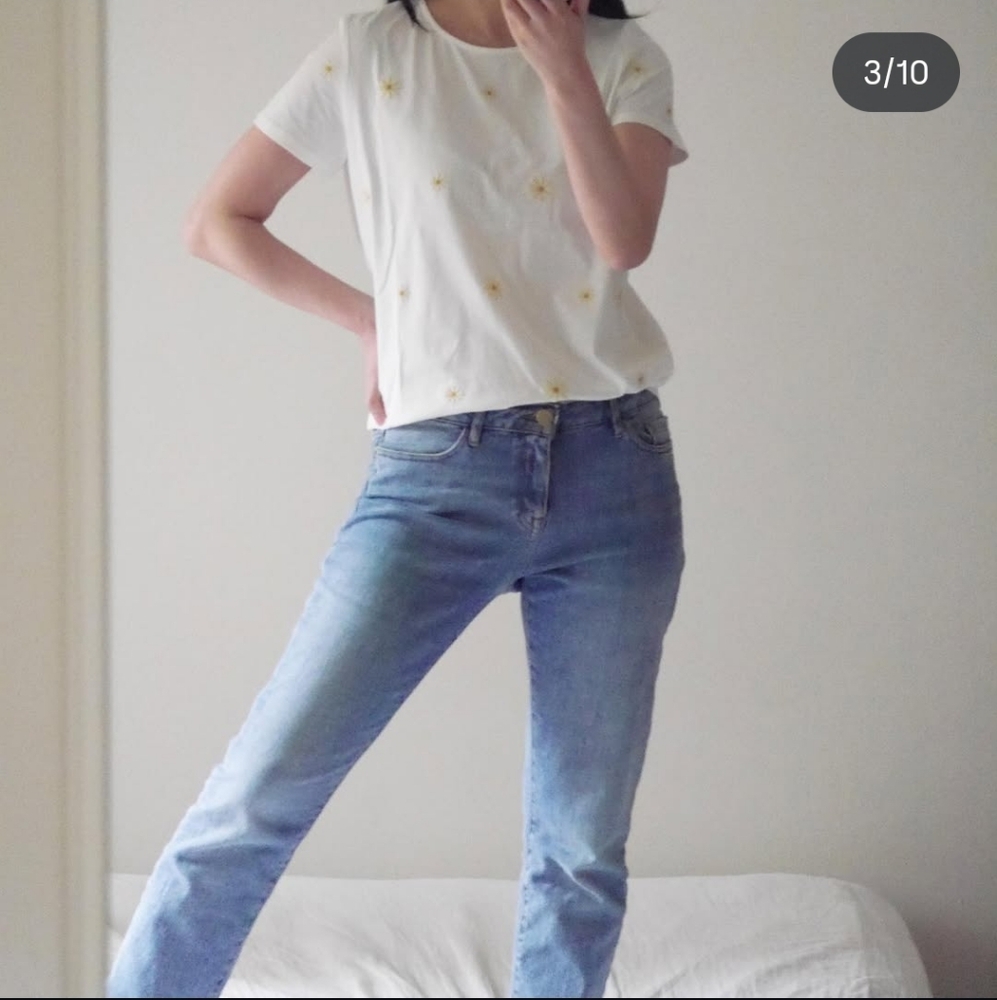 Sezane Evan Daisy Short Sleeved T Shirt Medium - Picture 4 of 7